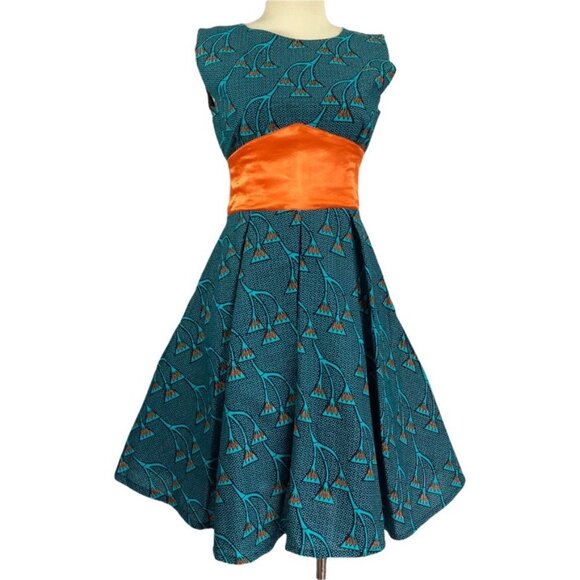 African inspired print A-line dress - Picture 1 of 8